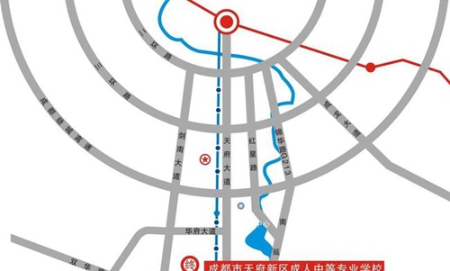 成都市天府新區(qū)成人中等專(zhuān)業(yè)學(xué)校位置示意圖