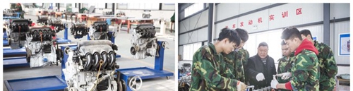 四川省工業(yè)貿(mào)易學(xué)校汽車發(fā)動機(jī)實(shí)訓(xùn)課