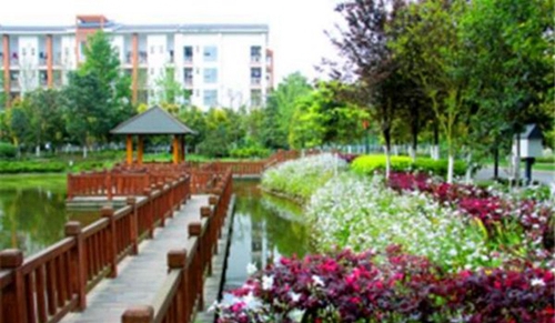 四川省旅游學(xué)校初春的校園