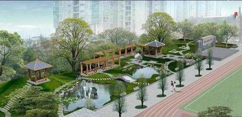 成都市洞子口職業(yè)高級中學(xué)校校園效果圖