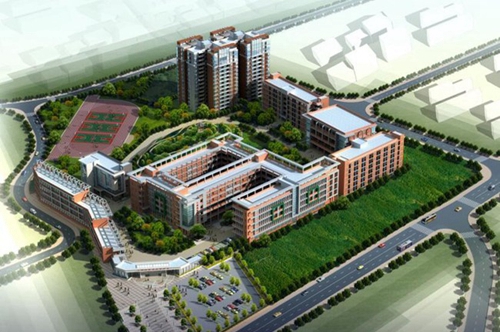 宜賓三峽機電職業(yè)技術(shù)學校新校區(qū)鳥瞰圖