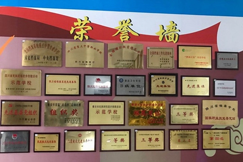 四川省檔案學校榮譽墻