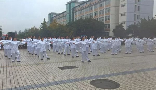 巴中市聯(lián)翔職業(yè)教育學(xué)校太極拳比賽5