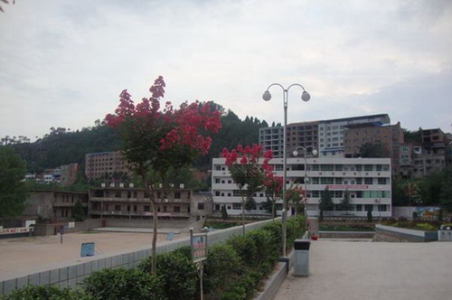平昌縣筆山職業(yè)中學校園春色