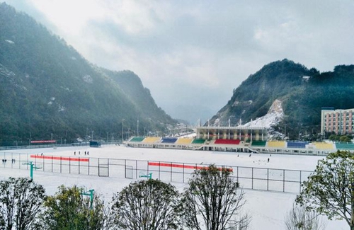 黔南民族醫(yī)學高等?？茖W校校園雪景