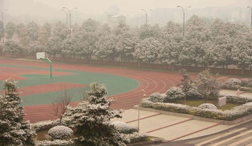成都七中實(shí)驗(yàn)學(xué)校下雪了