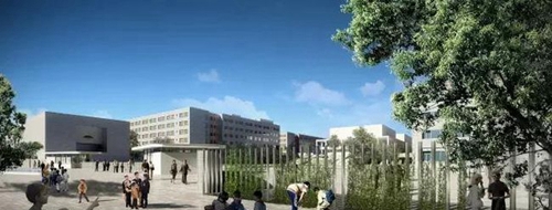 成都市實(shí)驗(yàn)外國語學(xué)校校門小廣場