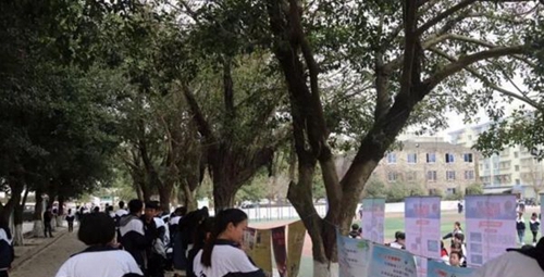 蓬溪縣蓬南中學校園一角